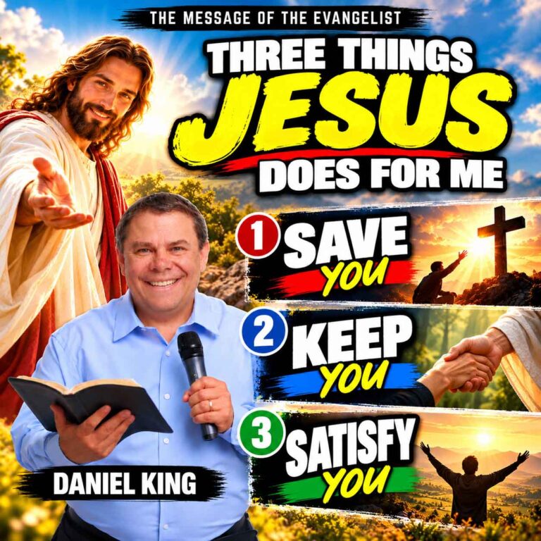 Message Of The Evangelist.three Things Jesus Does For Me