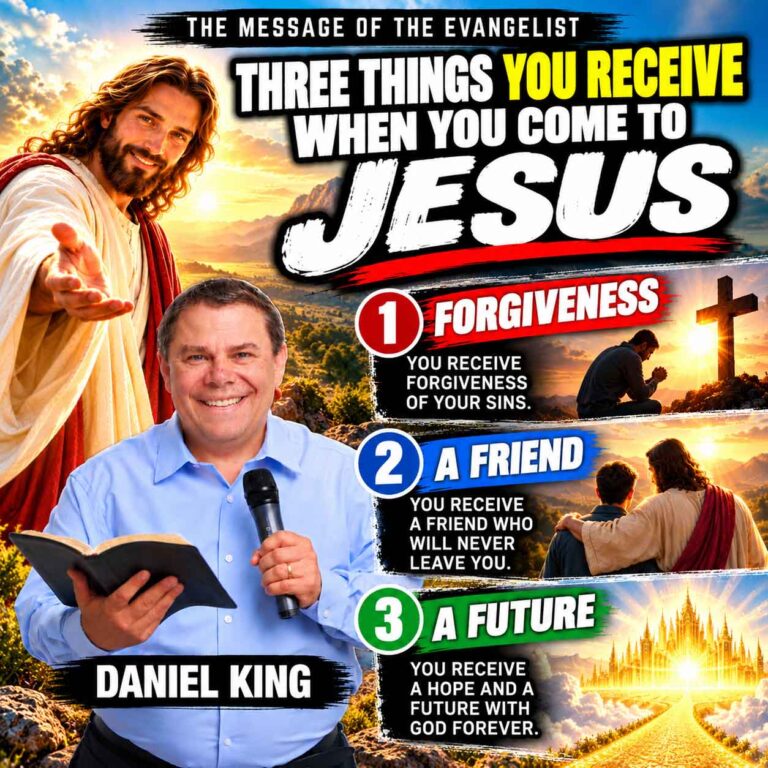 Message Of The Evangelist.three Things You Receive In Jesus